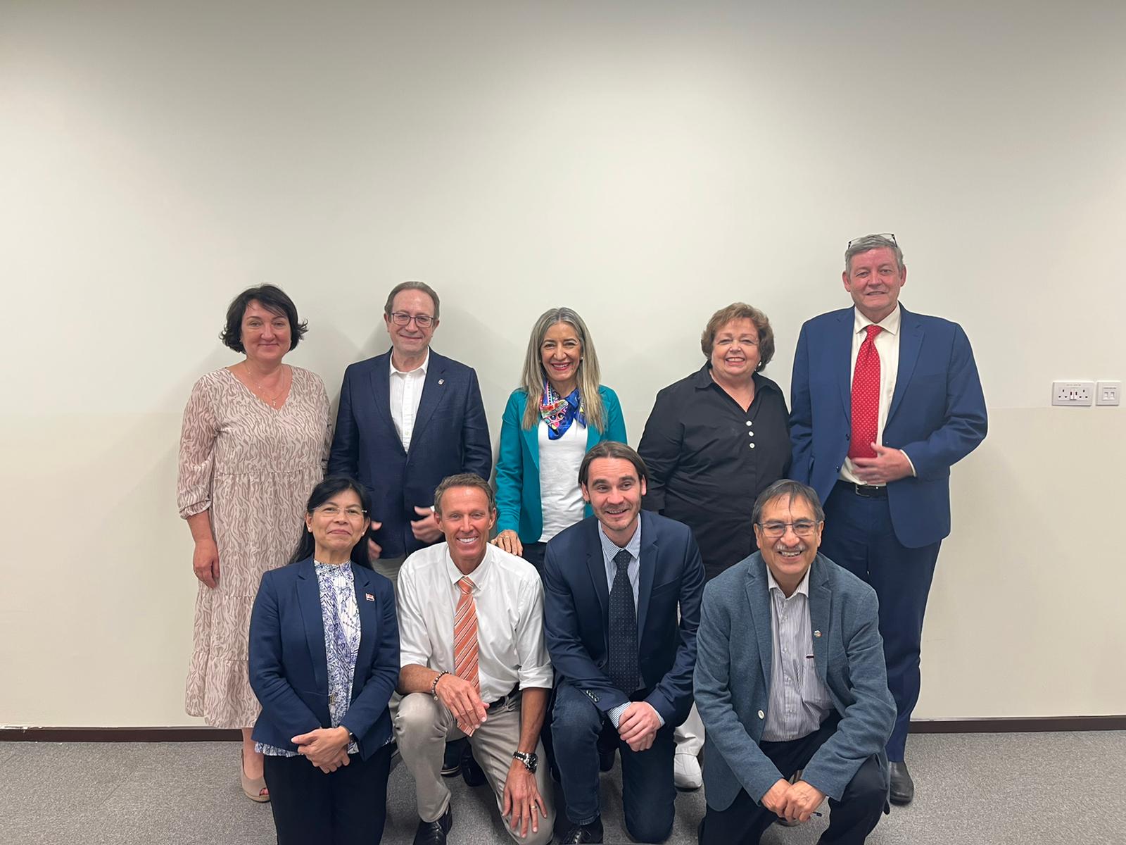 Nine ICUDDR board members posing for photo